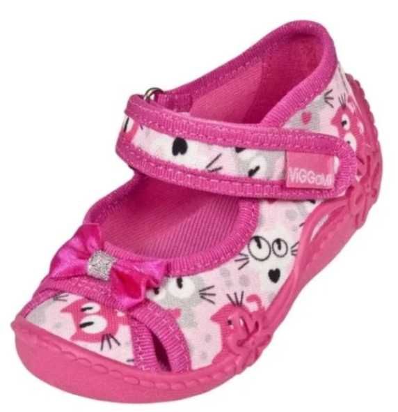 Buty Tenisówki Pantofle dla dziecka Zula różowe kotki r.25 (247)