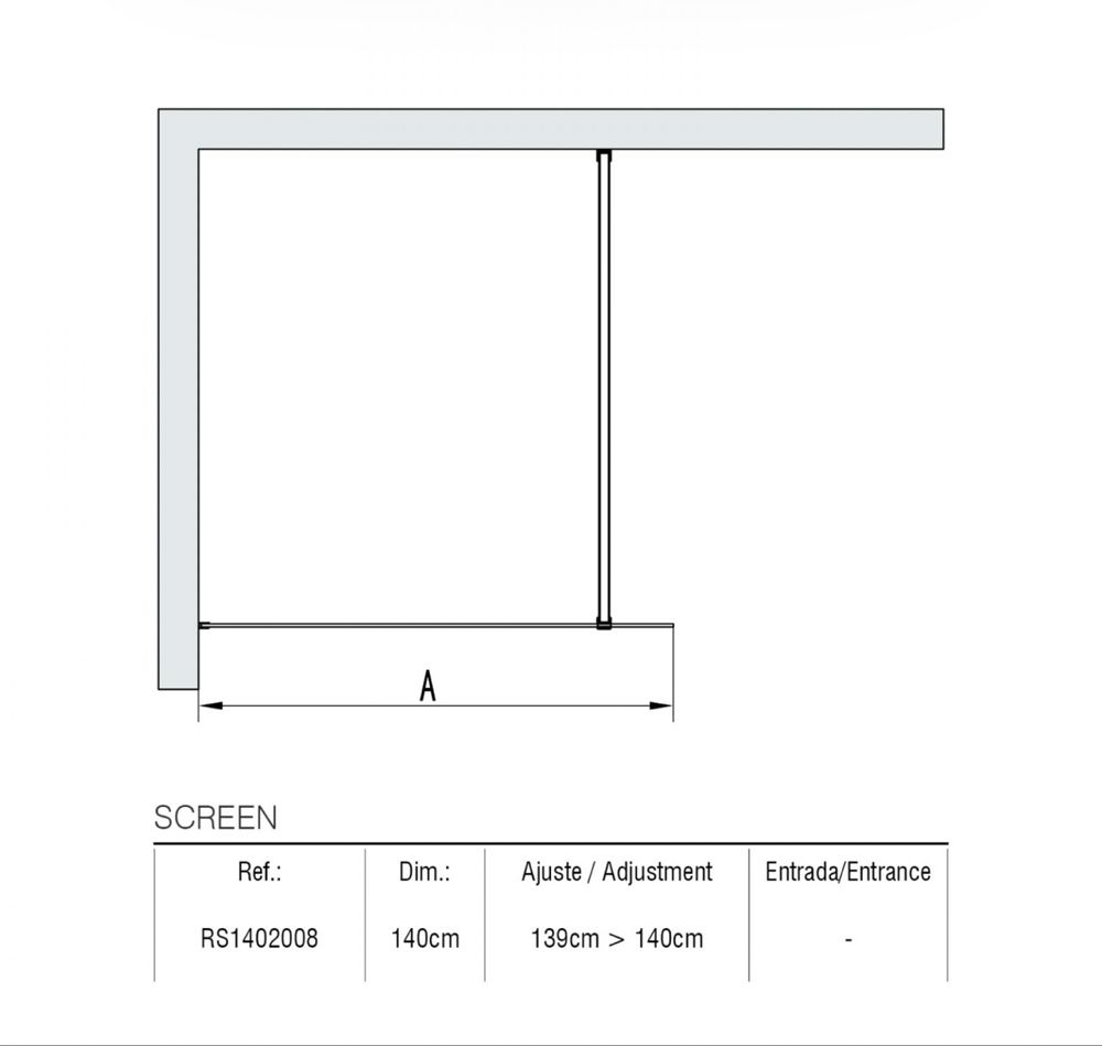 Resguardo de DUCHE SCREEN  Rubicer - NOVO