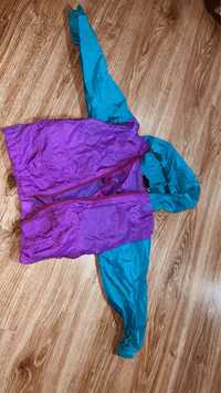 kurtka od deszczu wiatrôwka z plecakiem pakowana 110 cm dziewczynka c3