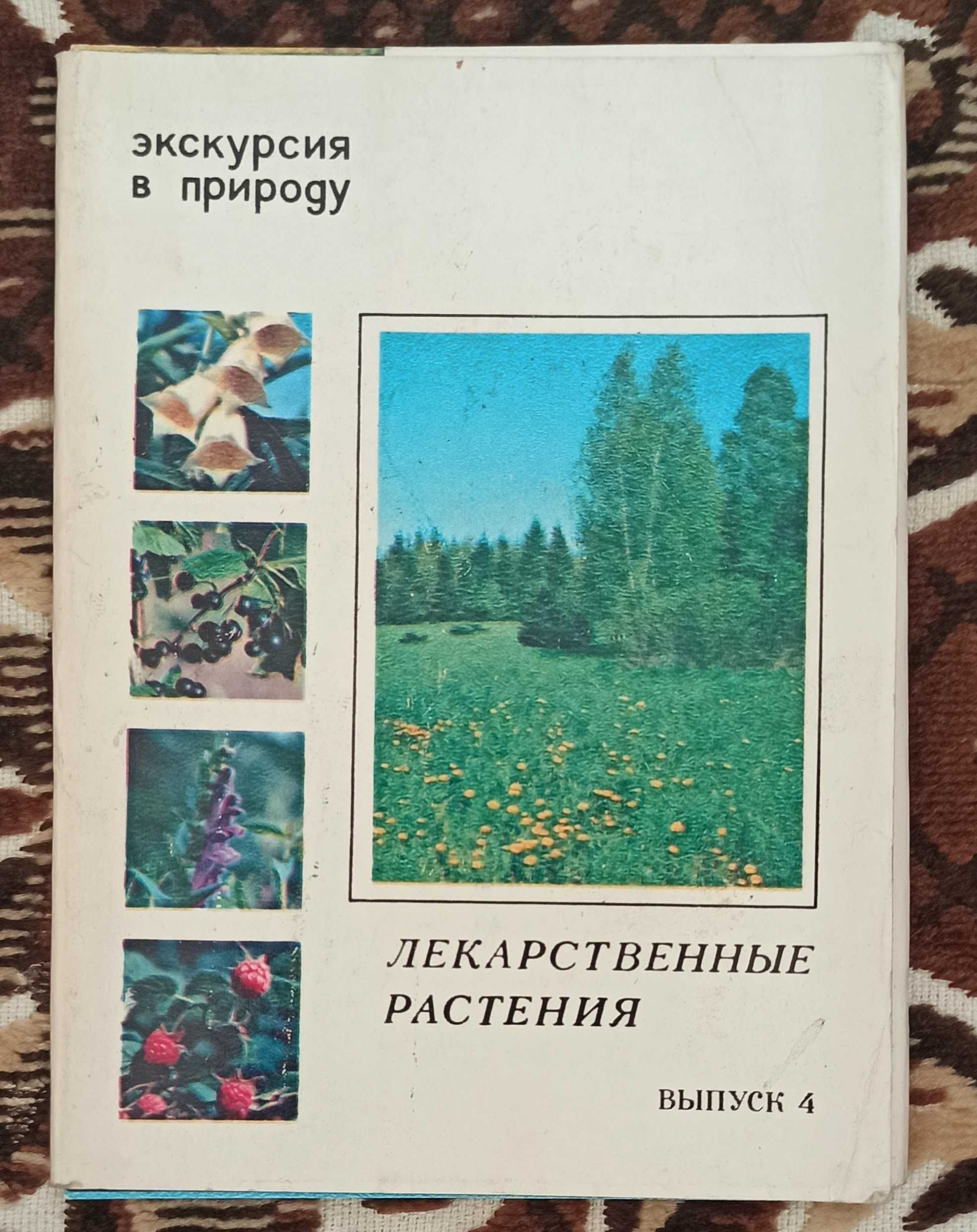 Набір листівок 1980 рік "Экскурсия в природу. Лекарственные растения"