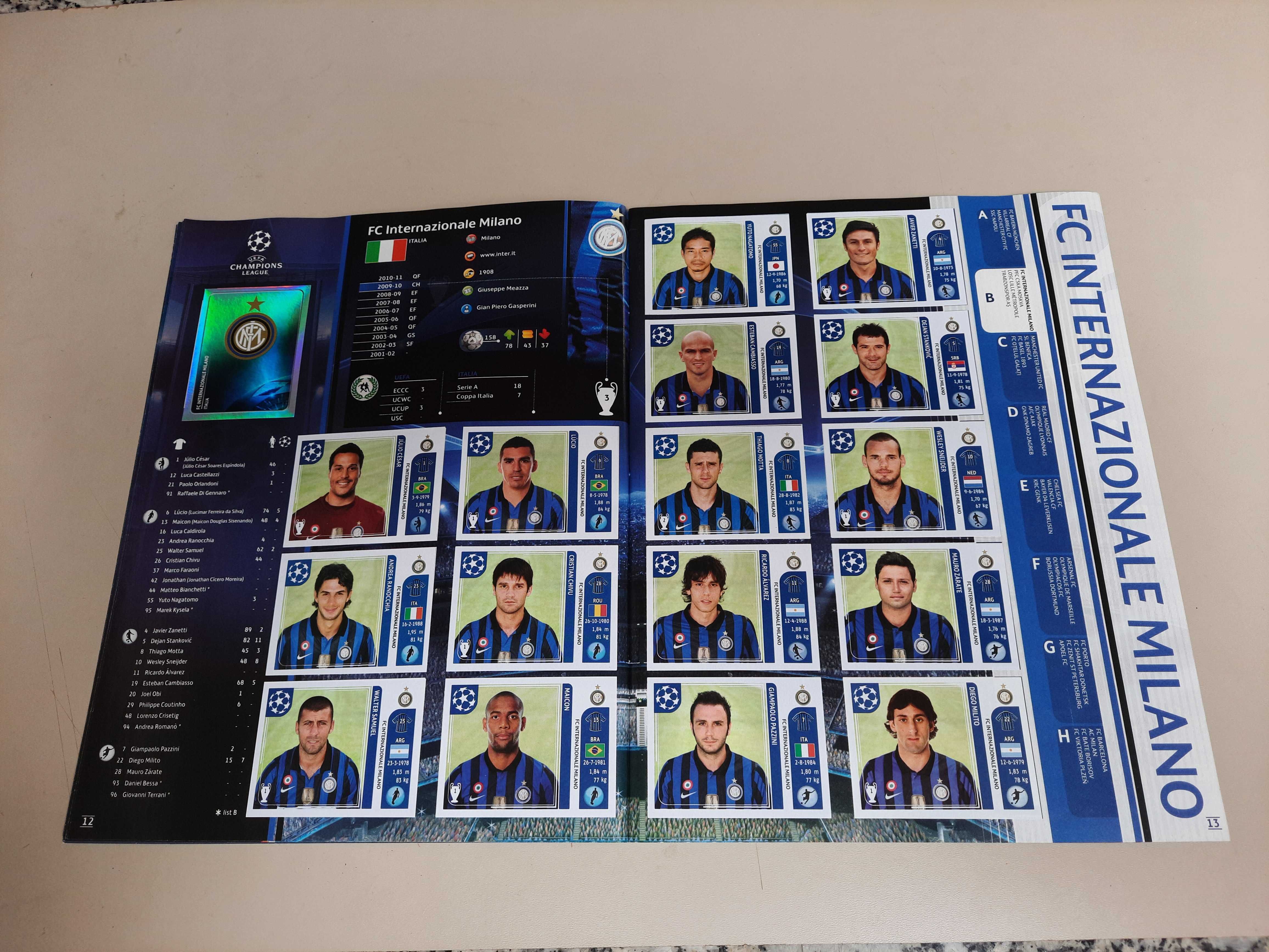 Caderneta de Futebol Champions League 2011/2012 Completa como NOVA
