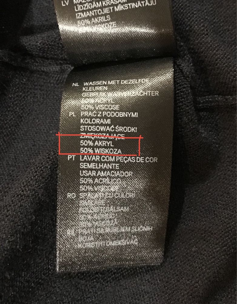 Cienki sweter sweterek bez zapięcia kardigan granatowy H&M L/M/S