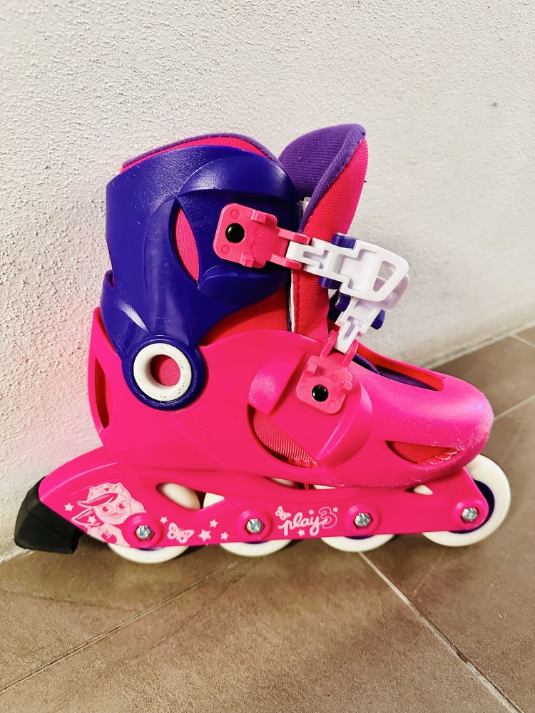Patins em linha e capacete Oxelo