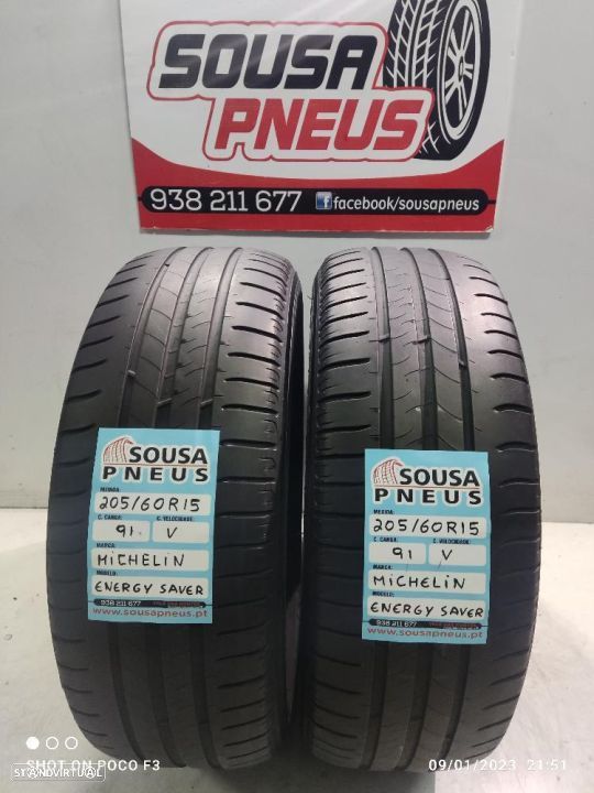 2 pneus semi novos 205-60r15 michelin - oferta dos portes 85 EUROS