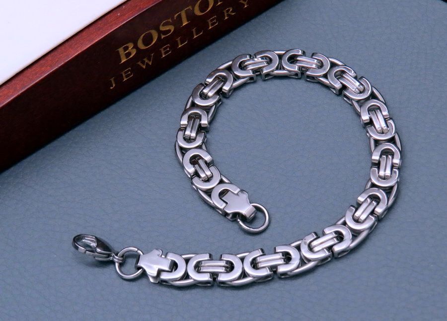 Srebrna Bransoleta Męska Ze Stali Chirurgicznej 316L BOSTON JEWELLERY