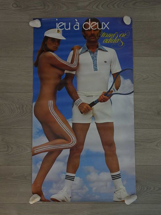 Antigo poster Ténis Tennis Jeu à Deux Tennis en Adidas