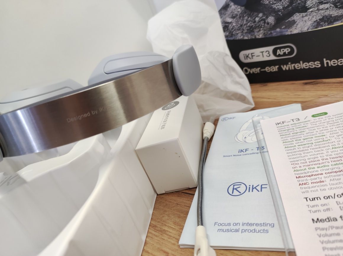 ANC Оригінальні hifi повнорозмірні бездротові навушники IKF-T3 шумодав