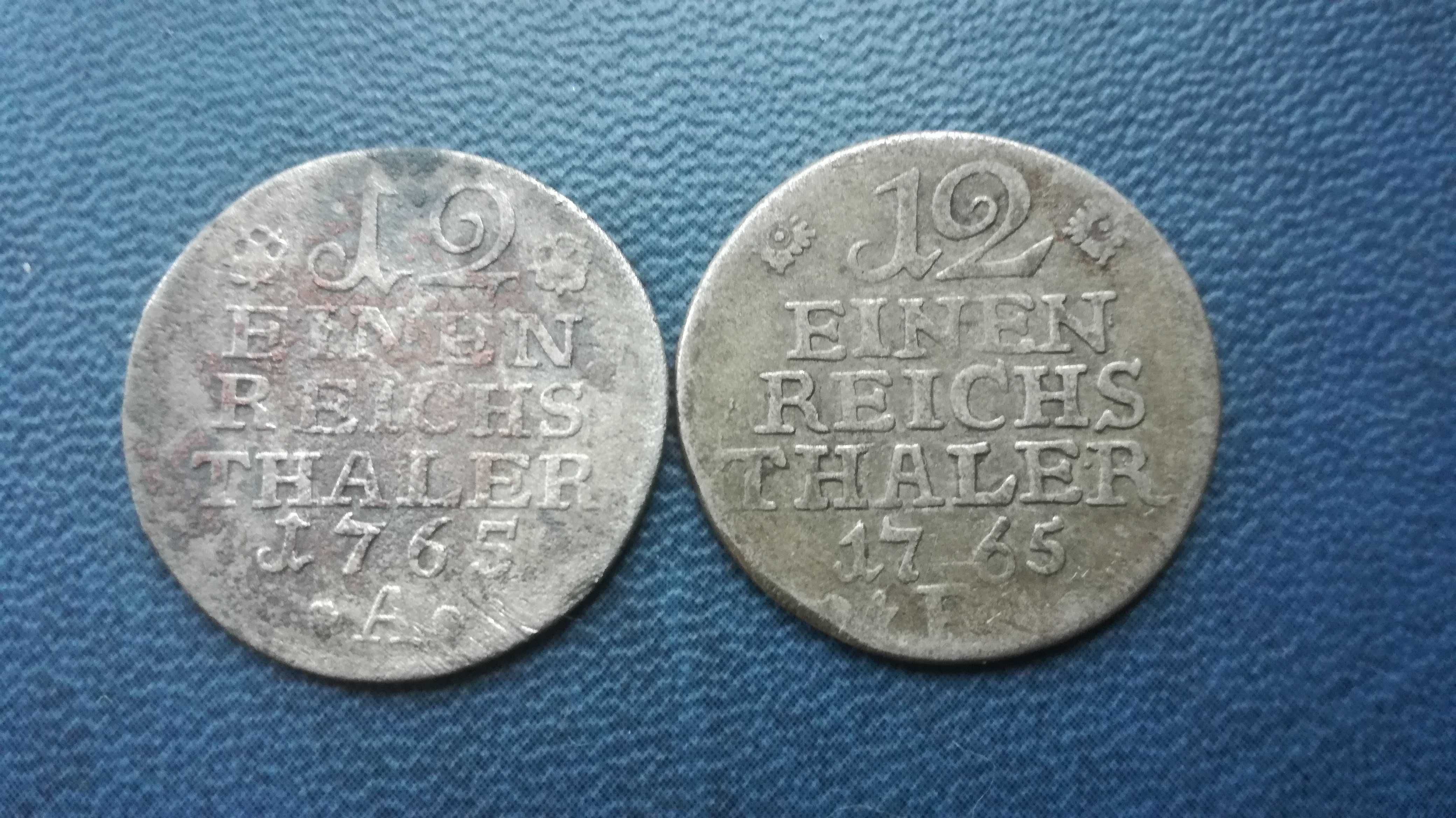 Niemcy Prusy - 2 x 1/12 reichsthaler 1765_srebro