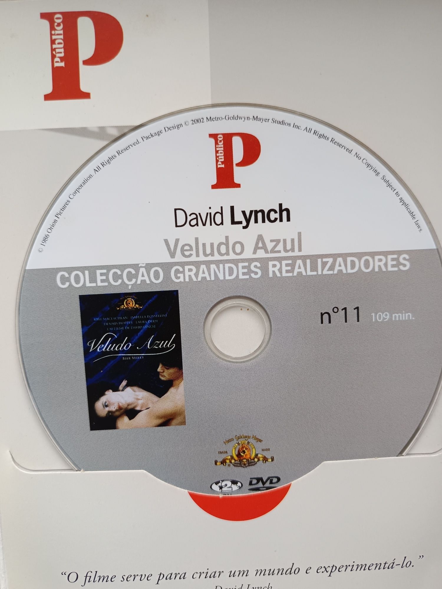 DVD veludo azul .