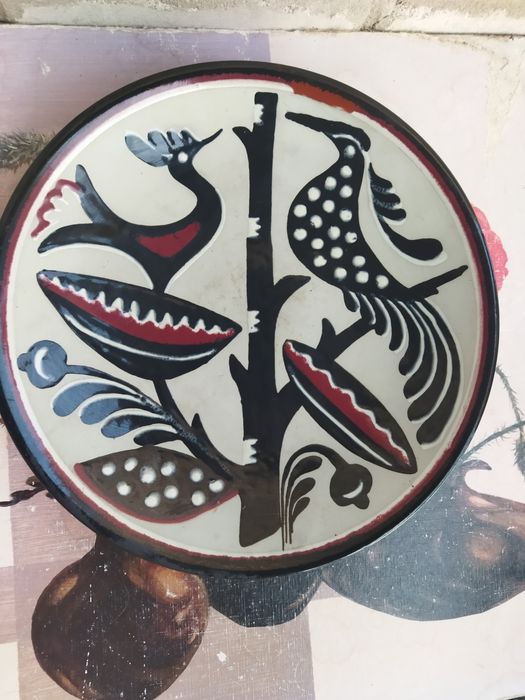 Настенная тарелка Васильковская майолика