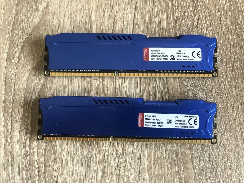 Pamięć Kingston Fury HyperX DDR3, 4 GB, 1600MHz, CL10 (HX316C10F/4)
