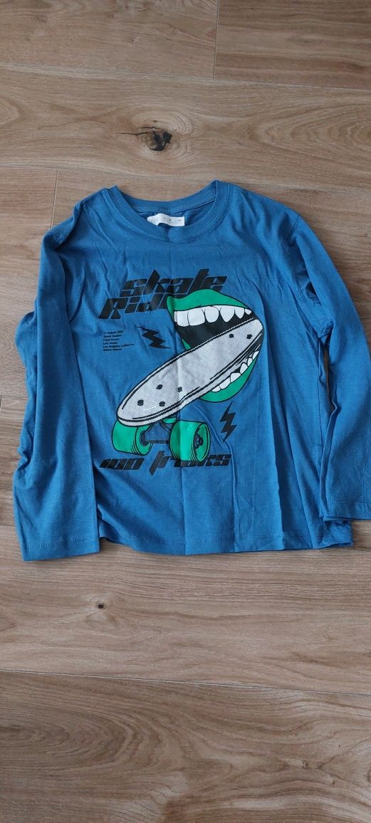 T-shirty długi rękaw, longsleeve Zara, Reserved 7 sztuk rozm. 134 cm