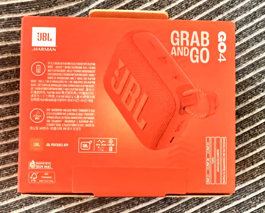 Ultraprzenośny głośnik Bluetooth JBL GO4 czerwony