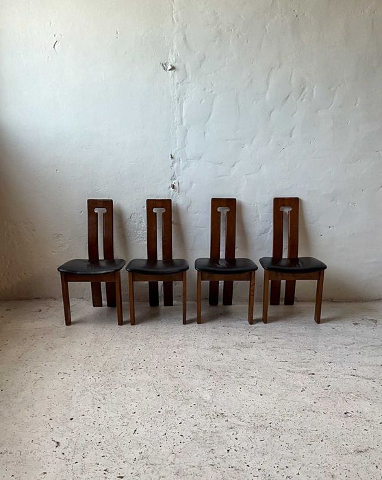 LSS krzesła z lat 70-tych skóra vintage design