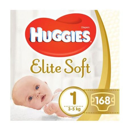 Підгузки Huggies Elite Soft розмір 1 (3-5 кг), 168 шт