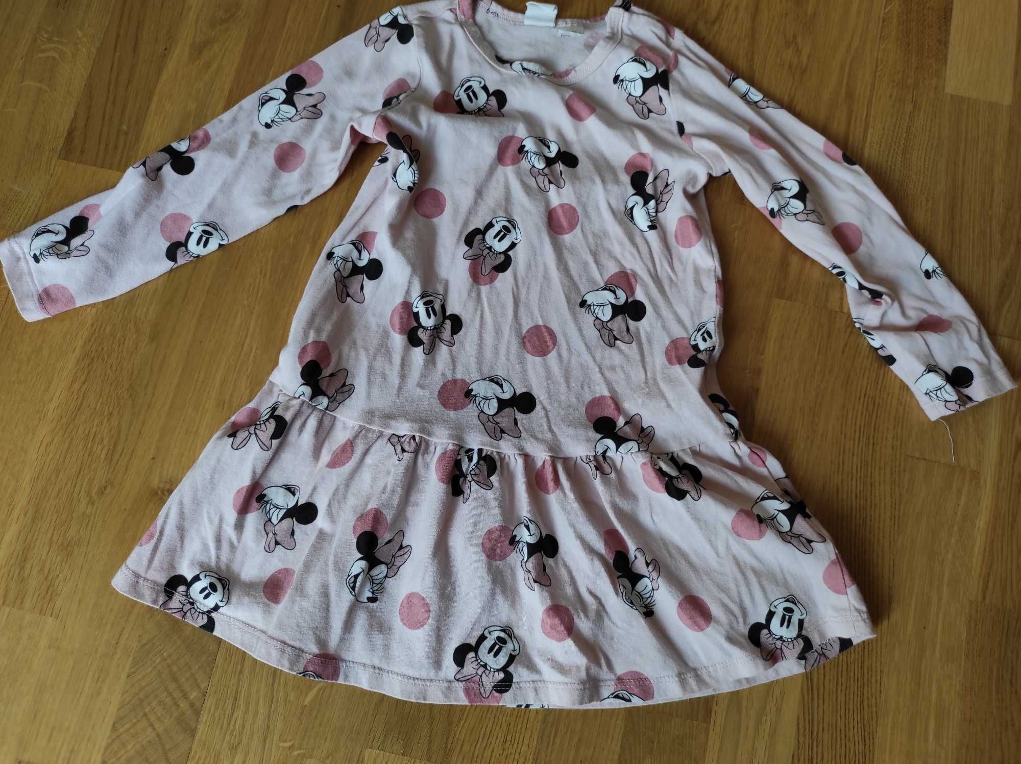 Bawełniana sukienka  z Myszką Minnie r. 98 H&M