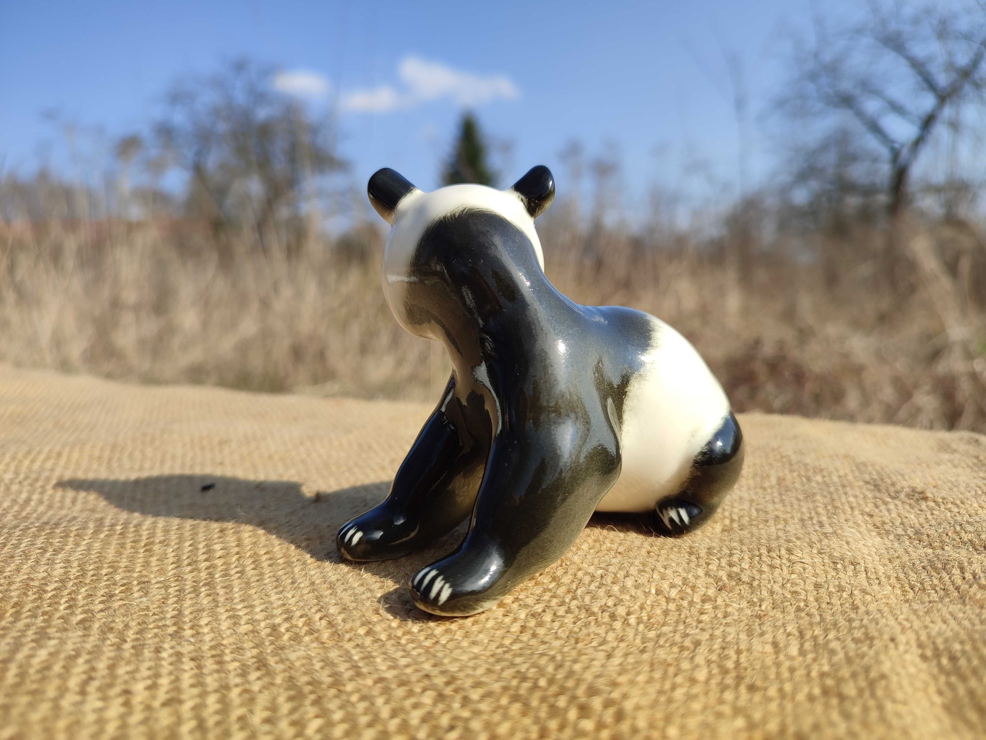 Porcelanowa figurka miś panda  Łomonosow.