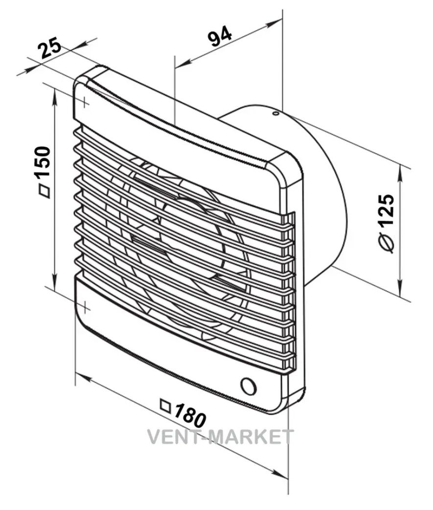 Вентилятор вытяжной Вентс 125 М (Vents)