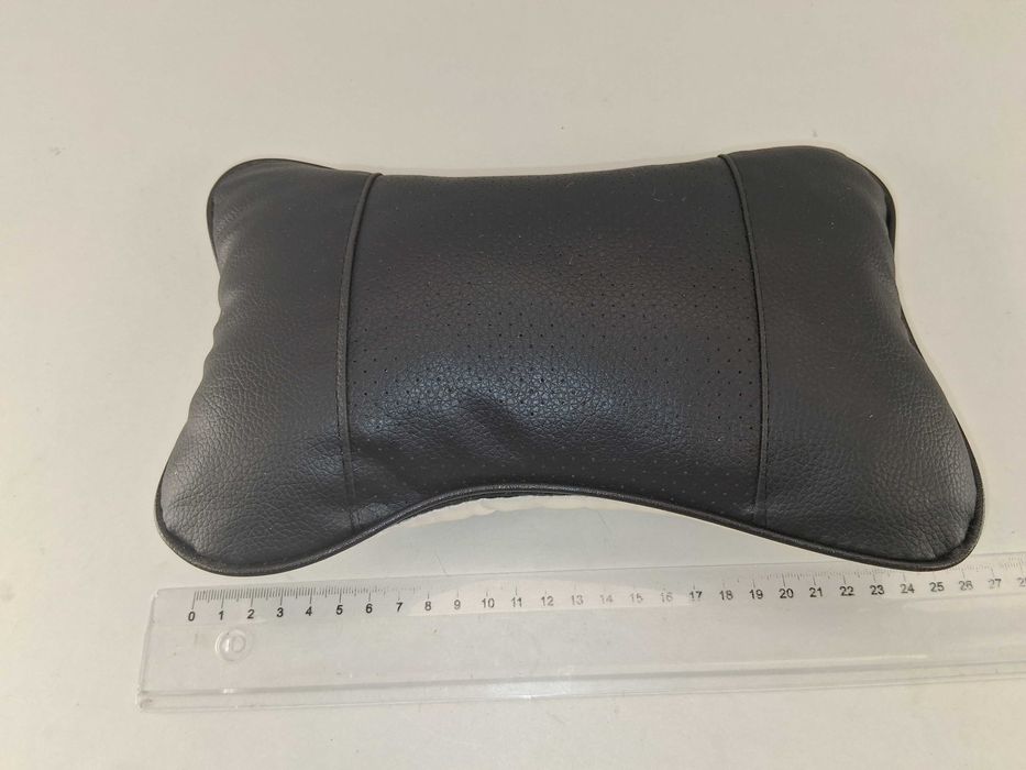 N193 Poduszka Samochodowa Pod Kark Szyję Ekoskóra Zagłówek Czarna