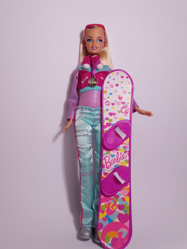 Lalka barbie mattel snowboarder