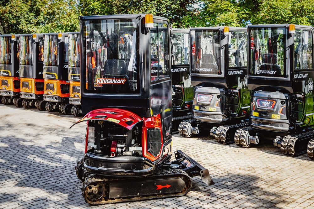 NOWA Minikoparka Kingway Yama S15K 1,4T RAMIĘ Skr 3 ŁYŻKI Kabina 112cm