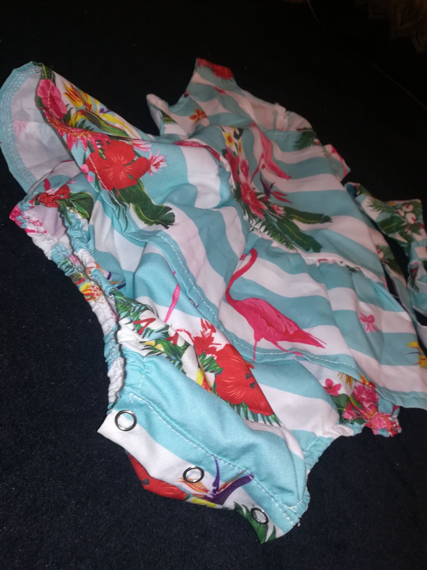 Cudny zestaw body kombinezon baskinką r. 104