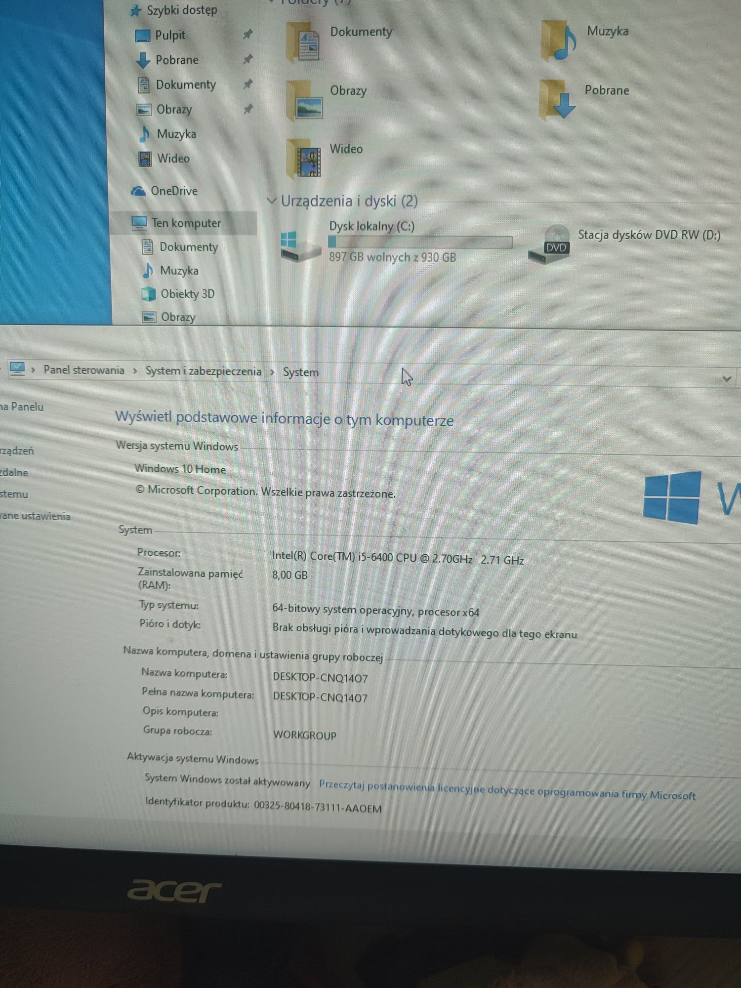 Komputer Lenovo stacjonarny