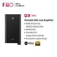 Fiio Q3 MQA, USB DAC, балансный усилитель для наушников