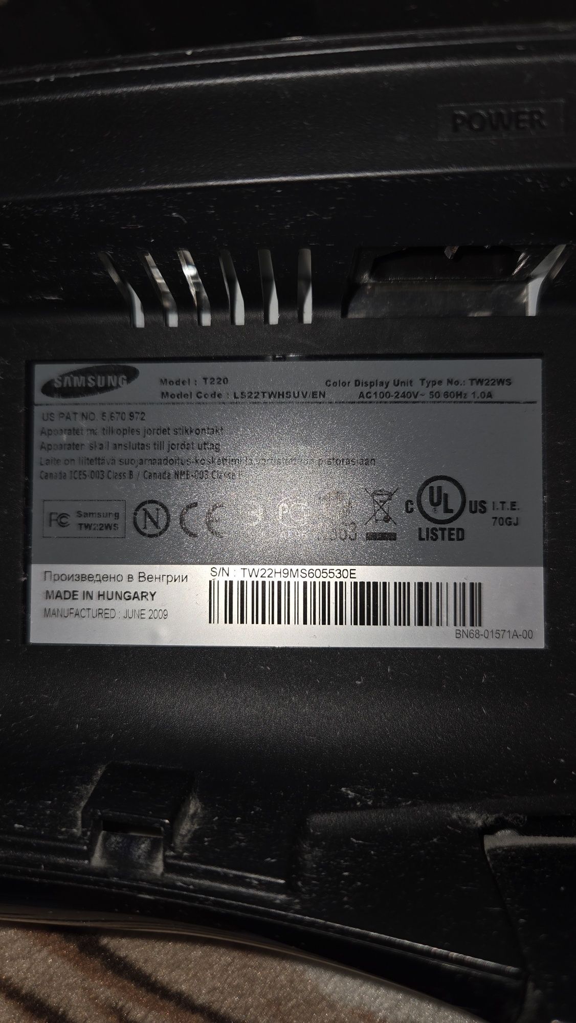 Monitor Samsung 60 Hz DVI