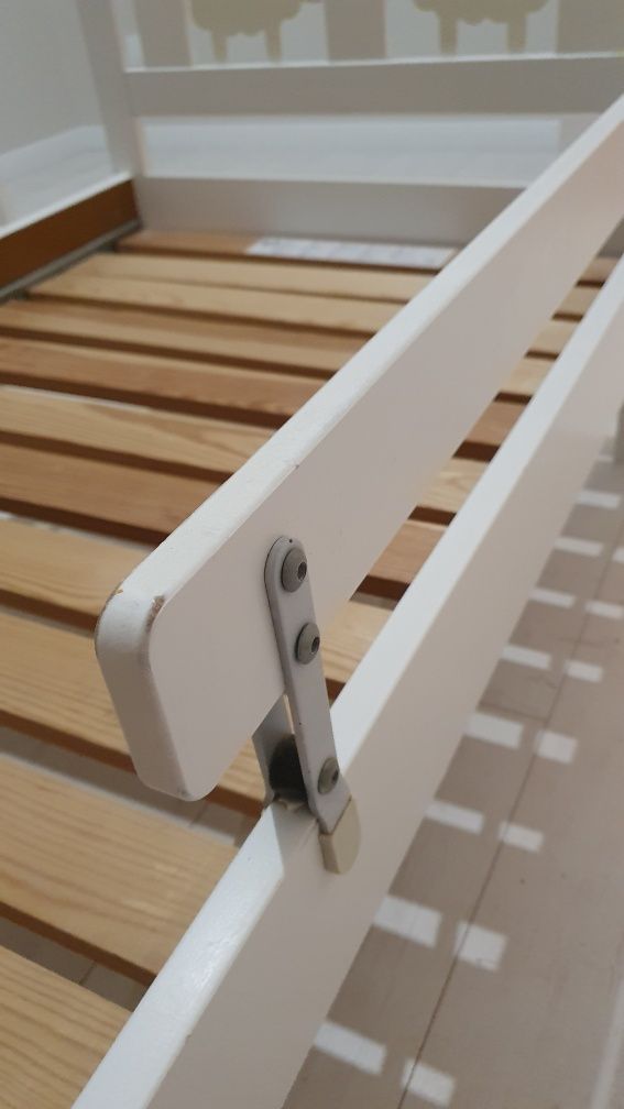 Łóżko łóżeczko dziecięce 70x160 ikea kritter poręcz białe