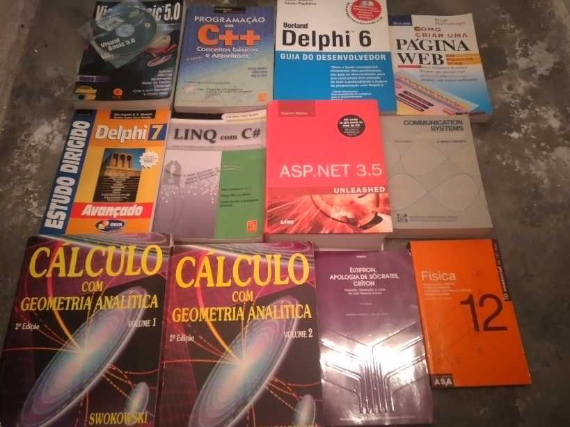 Diversos livros de informática e matemática