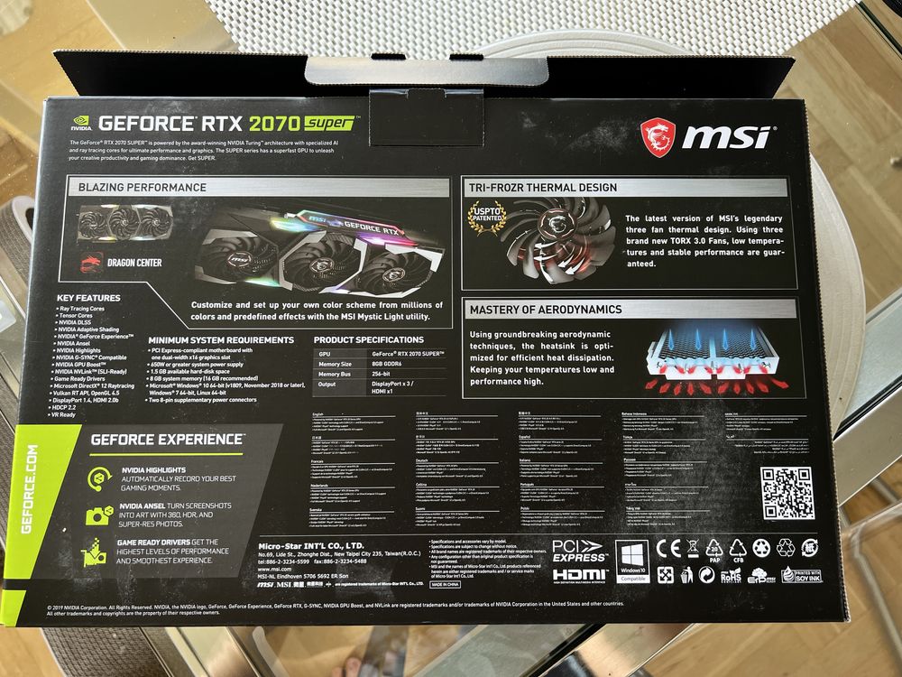Karta graficzna MSI GeForce RTX 2070 Super Gaming X Trio 8 GB