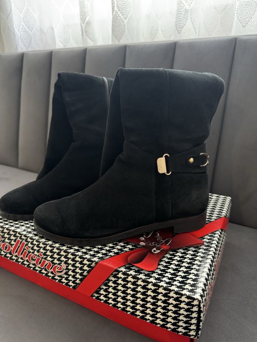 Замшеві зимові чоботи