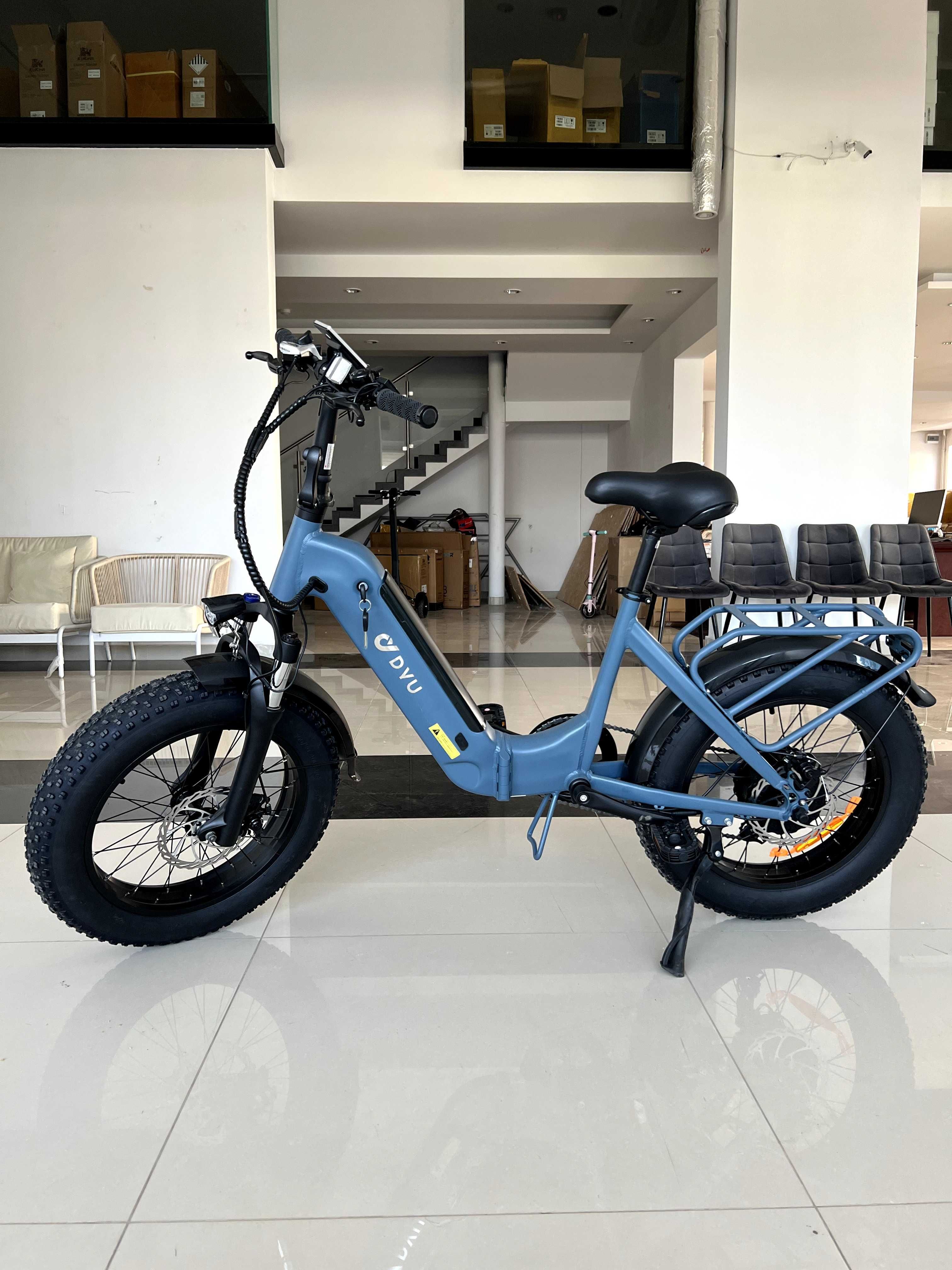Rower Elektryczny, DYU FF50, 500W, Niebieski