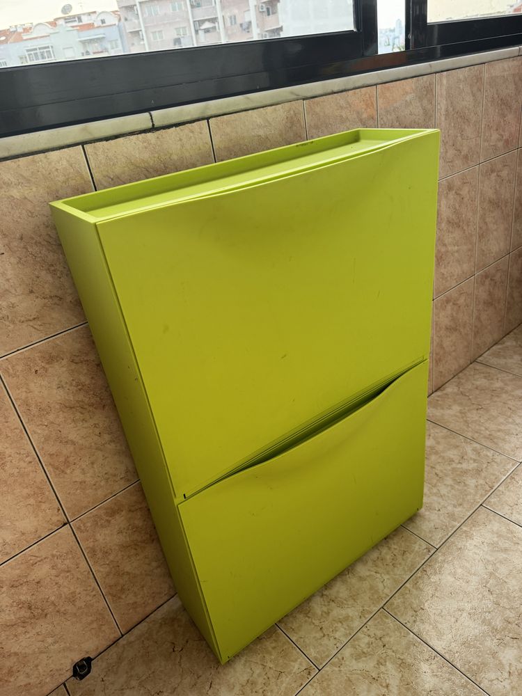 TRONES IKEA Sapateira, Arrumacao, Shoe cabinet/storage, green 2 pieces