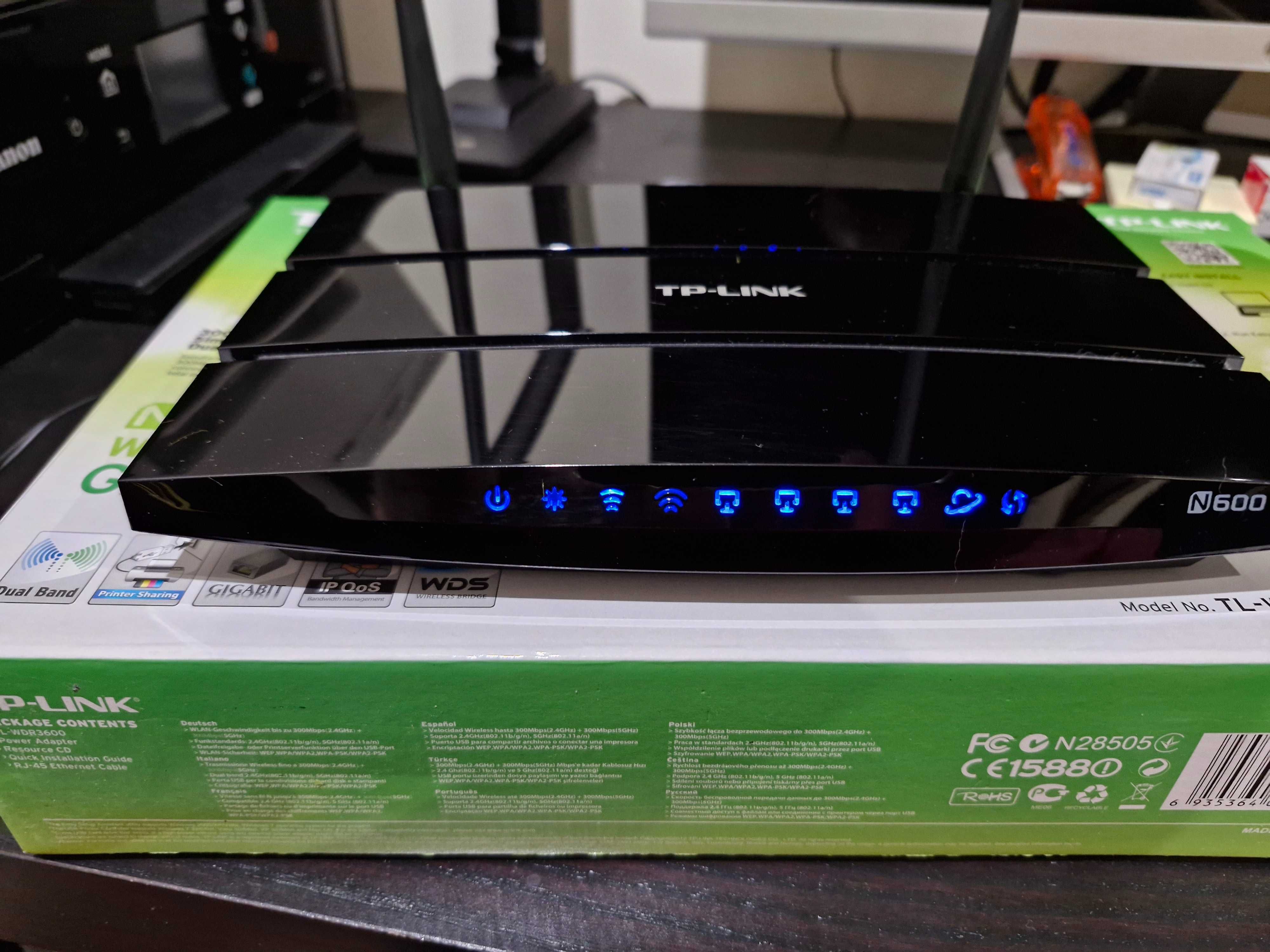 Router Wi-fi TP-Link N600 Dual Band Gigabit TL-WDR3600 - como novo