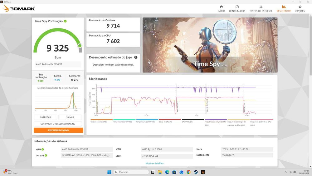 PC Gaming AMD 6650XT 8GB, Ryzen 5 5500, 32 GB ram, 1TB NVMe SSD