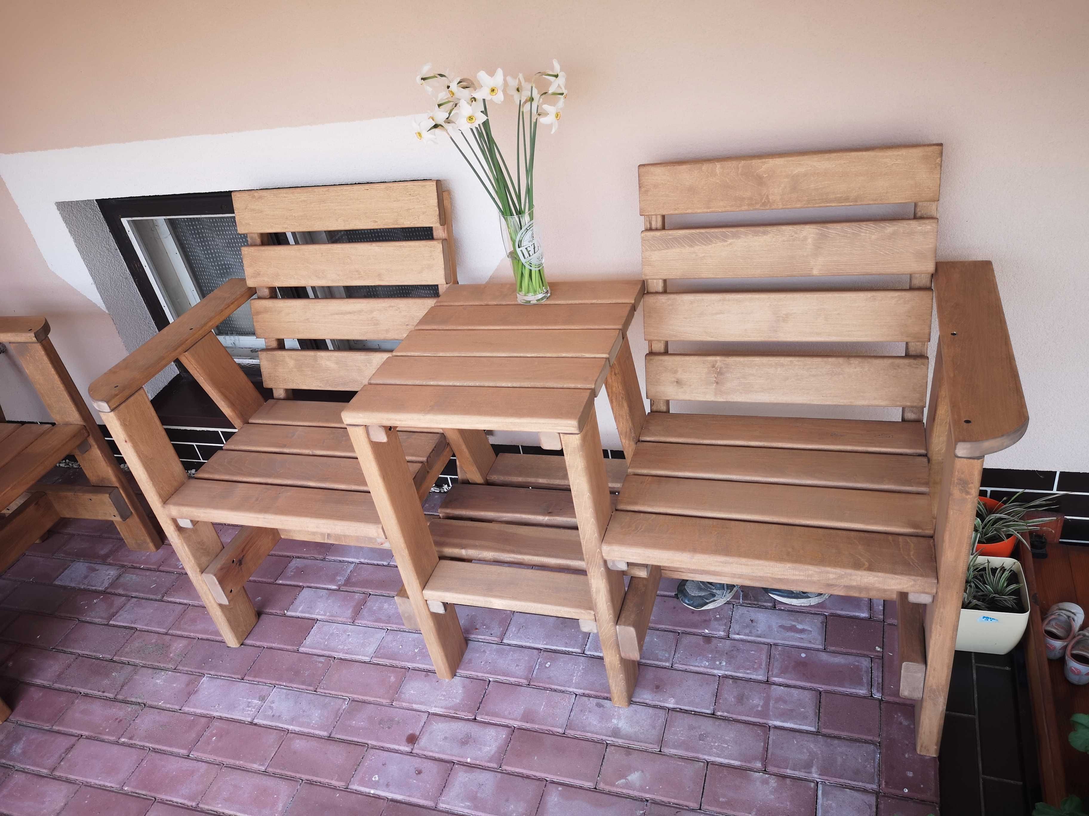 Olchowy komplet ogrodowy krzesła stolik
