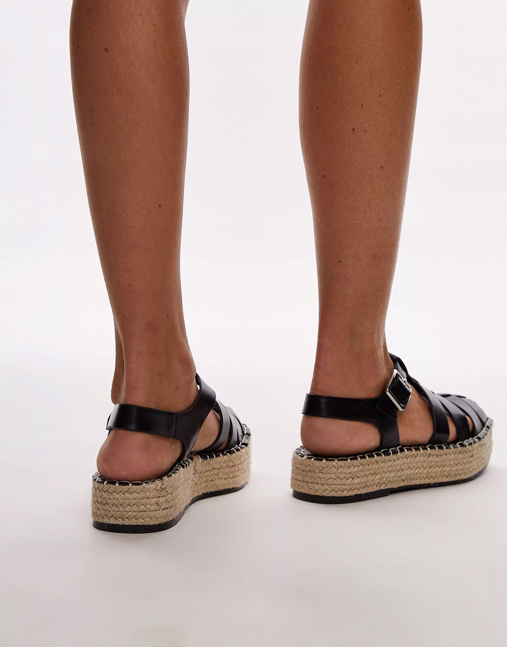 Topshop 39,5 Czarne Sandały Espadryle Chilli R11120
