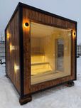 Модульна сауна “Wood Cube”з панорамним вікном.Сауна на дровах.Виробник