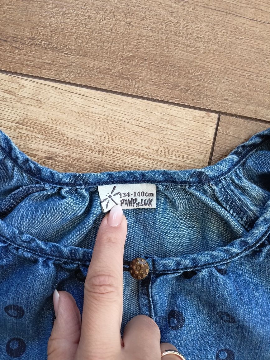 Sukienka tunika jeans 134 140