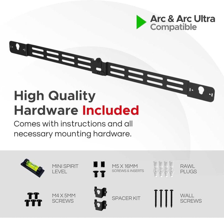 Настінний кронштейн для саундбара Sound Bass Arc, чорний