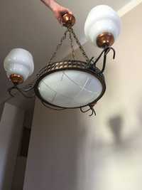 Żyrandol, lampa sufitowa Vintage, PRL
