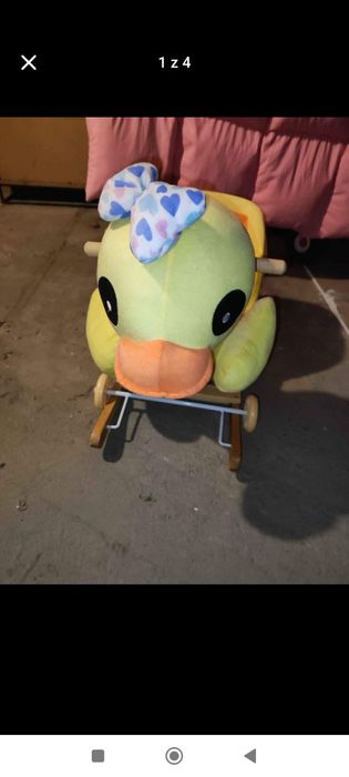 Kaczka Jeździk Dla Dzieci Bujak na Biegunach PŁOZY KOŁA 2w1 DŹWIĘKI