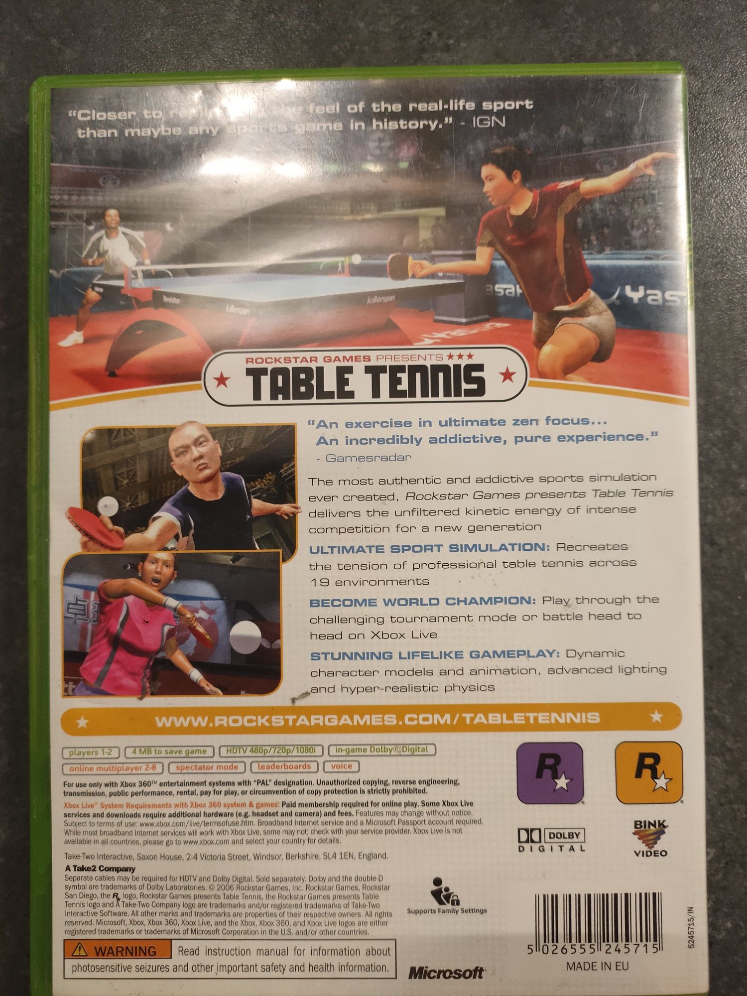 Tabble tennis Xbox 360