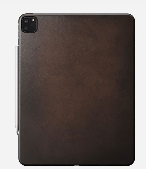 NOMAD Modern Case em pele genuína para iPad Pro 12.9 castanha. NOVA