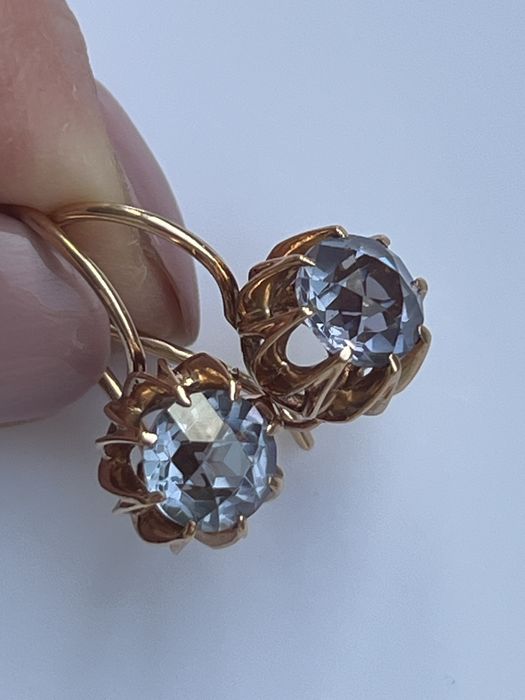 Золотые серьги ссср с александритом.Золоті сережки радянські.