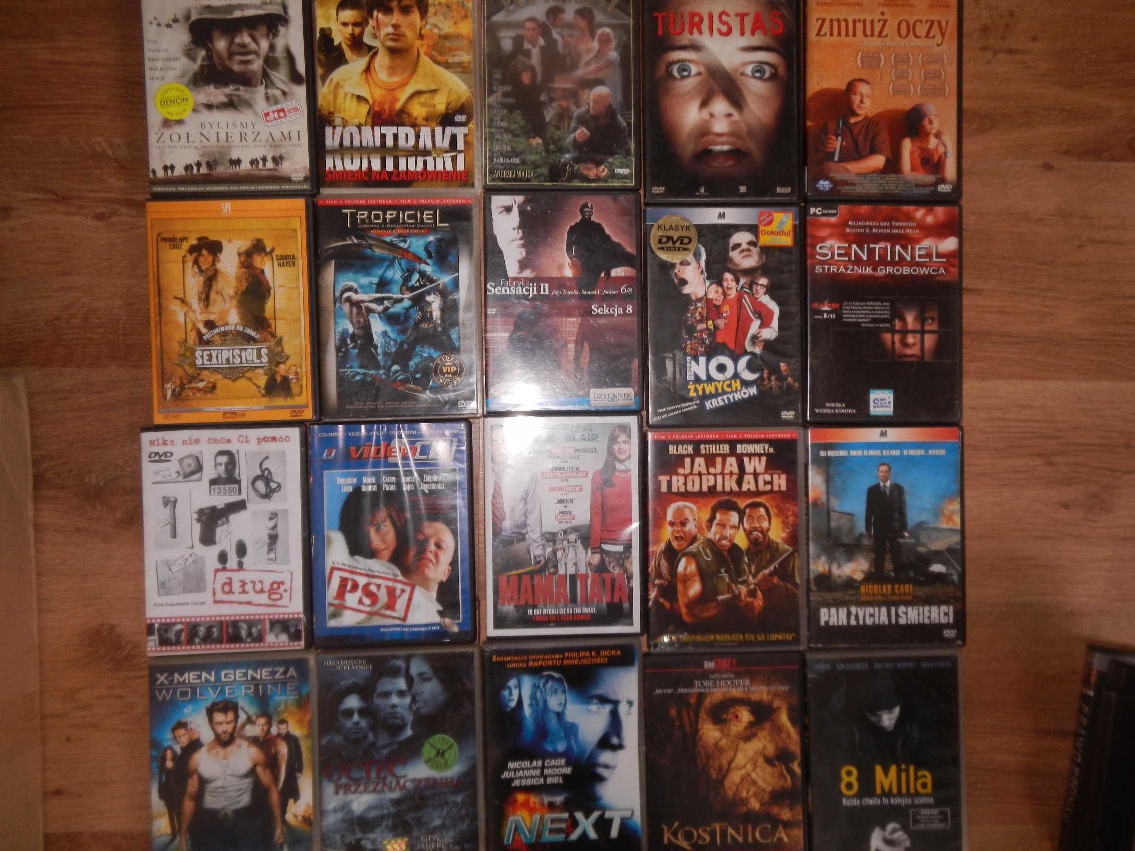Wyprzedaż kolekcji filmowej -> płyty dvd z filmami zestaw ok 155 sztuk
