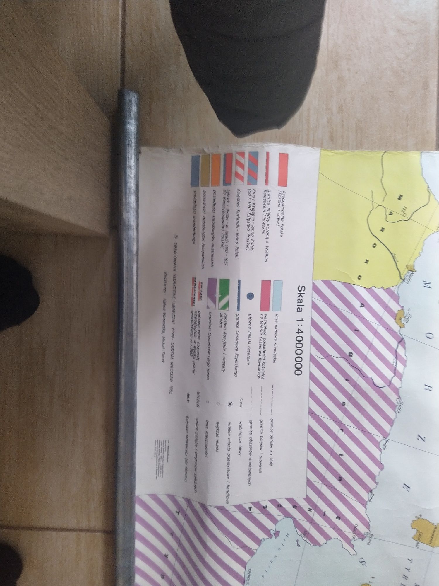 Mapa szkolna z okresu PRL-u