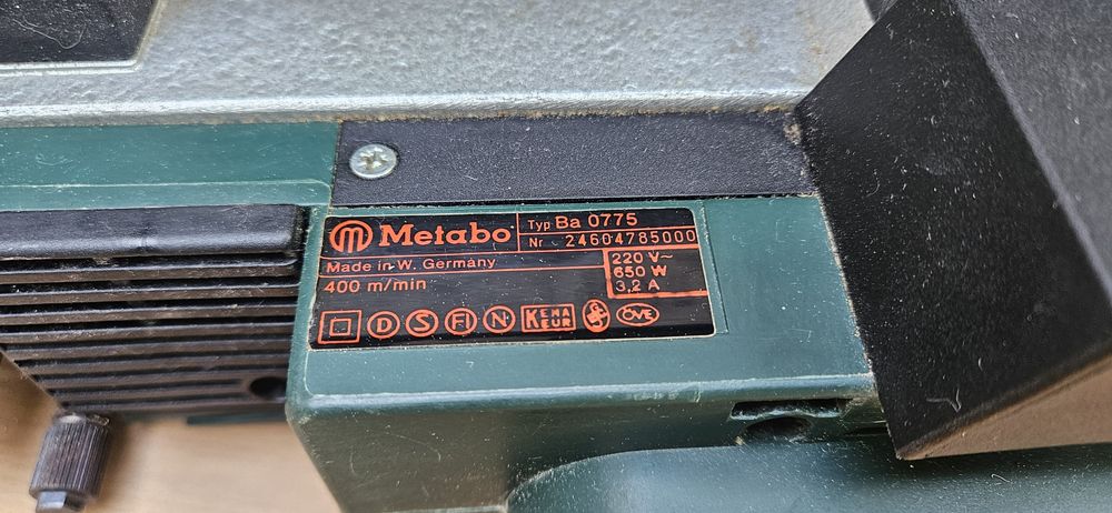 Szlifierka taśmowa Metabo Ba 0775 czołg